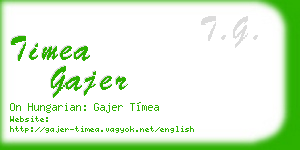timea gajer business card